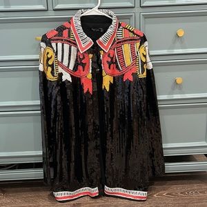 Sequin Nasty Gal Button Up Top